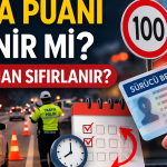 “Trafik ceza puanı silinir mi? Ehliyet ceza puanı ne zaman sıfırlanır ve 100 ceza puanı olursa ne olur anlatan bilgilendirici görsel.