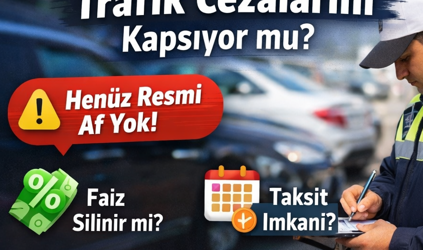 2026 trafik cezası yapılandırma var mı, trafik cezaları affı, faiz silinmesi ve taksitlendirme detaylarını anlatan bilgilendirici görsel