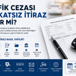 Trafik cezasına avukatsız itiraz sürecini anlatan infografik görseli, sulh ceza hâkimliği başvurusu ve trafik cezası itiraz adımları